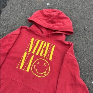 Vintage 90s Red Nirvana Hoodie